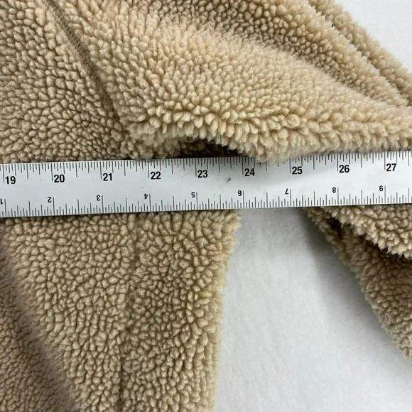 Brandy Melville John Galt Teddy Jacket Women's Sz M-L Tan Full Zip Fleece Sherpa - Picture 4 of 13